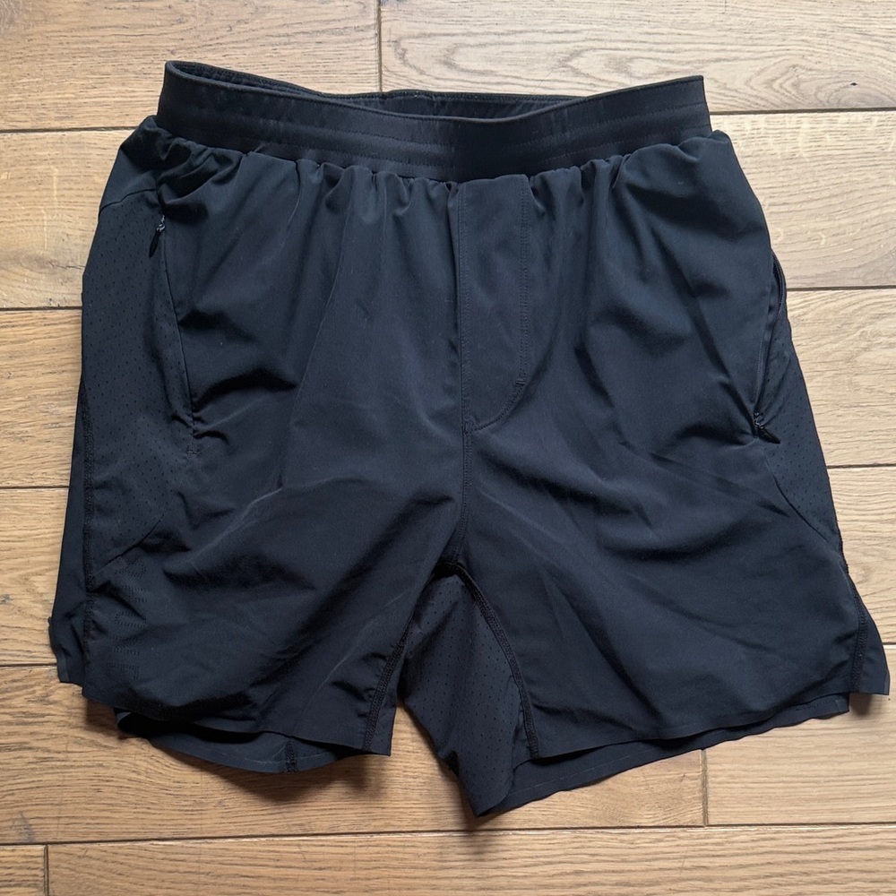 RHONE Men's Black Athletic Shorts